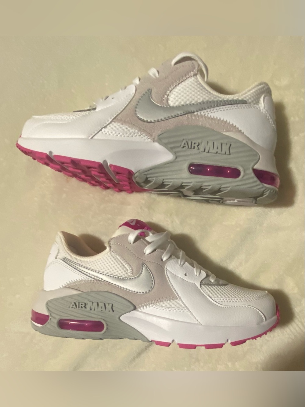 Nike Women’s White, Gray & Pink Air Max Sneakers